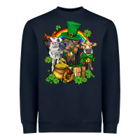 Navy little cows and st patricks party Heavyweight Sweatshirt - AdoDesignShop
