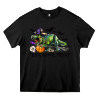 Black T-Rex Trick Rawr Treat Heavy Core Tee - RanaPortraitStore