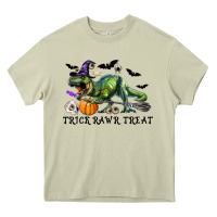 Mossy T-Rex Trick Rawr Treat Heavy Core Tee - RanaPortraitStore