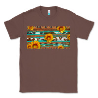 Chestnut aztec sunflower cowhide license plate Classic Tee - Artiststas