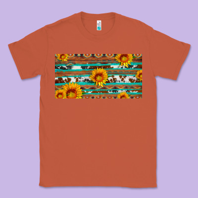 Aztec Sunflower Cowhide License Plate Classic Tee Designed By Artiststas