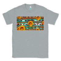 Heather Grey aztec sunflower cowhide license plate Classic Tee - Artiststas