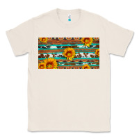 Natural aztec sunflower cowhide license plate Classic Tee - Artiststas