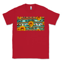 Red aztec sunflower cowhide license plate Classic Tee - Artiststas
