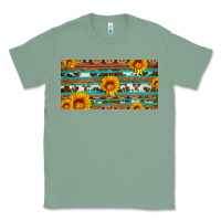 Sage aztec sunflower cowhide license plate Classic Tee - Artiststas