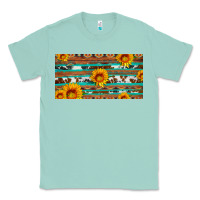 Seafoam aztec sunflower cowhide license plate Classic Tee - Artiststas