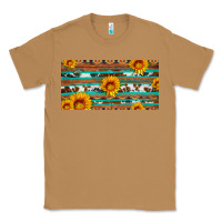 Toasted Coconut aztec sunflower cowhide license plate Classic Tee - Artiststas