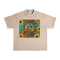 French Oak i hate everyone but coffee helps western skeleton coffee sunflowers Urban Heavy Tee - Artiststas