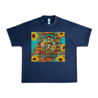Navy i hate everyone but coffee helps western skeleton coffee sunflowers Urban Heavy Tee - Artiststas