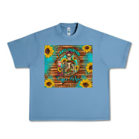 Pebble Blue i hate everyone but coffee helps western skeleton coffee sunflowers Urban Heavy Tee - Artiststas