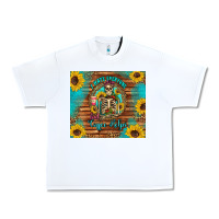 I Hate Everyone But Coffee Helps Western Skeleton Coffee Sunflowers Urban Heavy Tee | Teevron