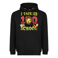 Black i tackled days of school softball Heavyweight Hoodie - LillyAllenDesigns