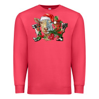 Cardinal Joy Christmas Goat Premium Sweatshirt - LillyAllenDesigns