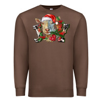 Chestnut Joy Christmas Goat Premium Sweatshirt - LillyAllenDesigns