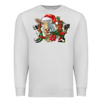 Dove Grey Joy Christmas Goat Premium Sweatshirt - LillyAllenDesigns