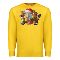 Lemon Joy Christmas Goat Premium Sweatshirt - LillyAllenDesigns
