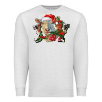 Oatmeal Heather Joy Christmas Goat Premium Sweatshirt - LillyAllenDesigns