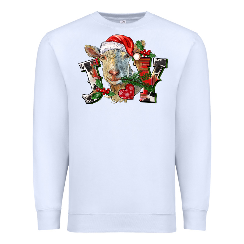Joy Christmas Goat Premium Sweatshirt by LillyAllenDesigns | Teevron