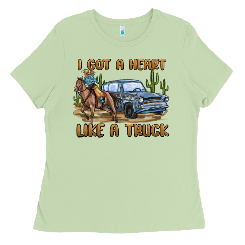 I Got A Heart Like A Truck Ladies Tee by MaliasSmallBusiness | Teevron
