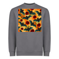 Storm halloween bat and roses seamless pattern Heavyweight Sweatshirt - BundleAndBundleShop