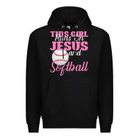 Black This Girl Jesus And Softball Premium Hoodie - Bettercallsaul