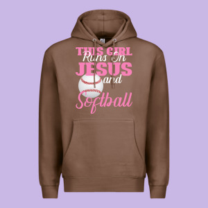 This Girl Jesus And Softball Premium Hoodie Designed By Bettercallsaul