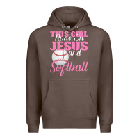 Coffee This Girl Jesus And Softball Premium Hoodie - Bettercallsaul