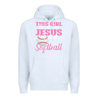 White This Girl Jesus And Softball Premium Hoodie - Bettercallsaul