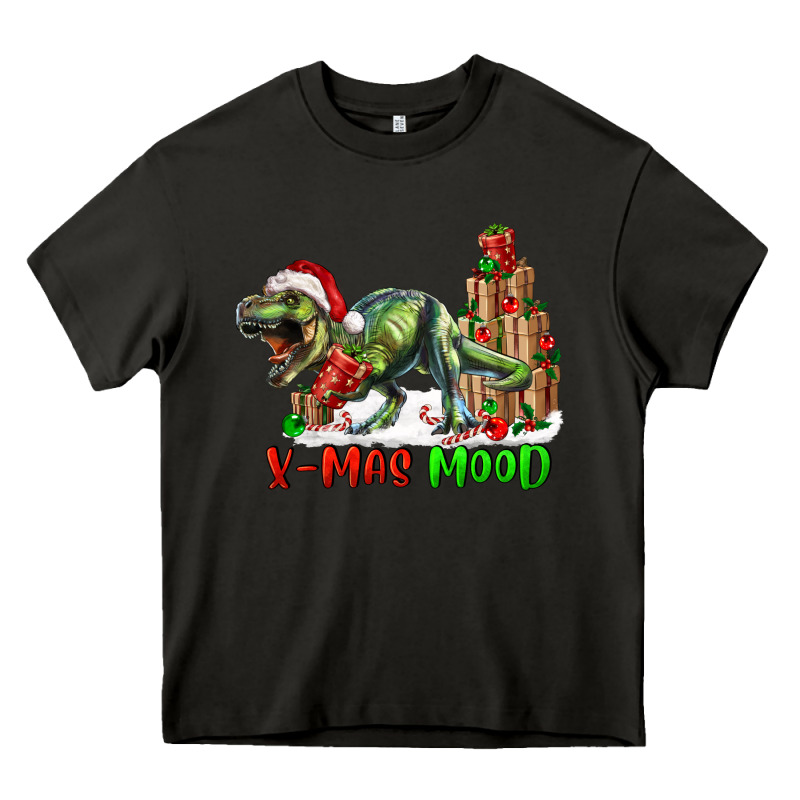 T Rex X Mas Mood Heavy Core Tee by RanaPortraitStore | Teevron