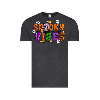 Vintage Black Spooky vibes Vintage Tee - Artiststas