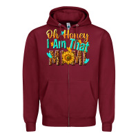 Burgundy oh honey i am that mimi nca Zipper Hoodie - NancyCooperArtShop