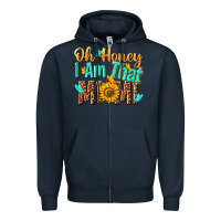 Navy oh honey i am that mimi nca Zipper Hoodie - NancyCooperArtShop
