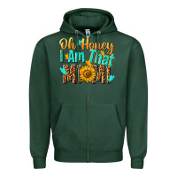Sports Green oh honey i am that mimi nca Zipper Hoodie - NancyCooperArtShop