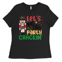 Black lets get this party crackin Ladies Tee - MaliasSmallBusiness