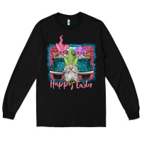Black happy easter gnomes farm truck Long Sleeve Tee - Jasminsmagicworld