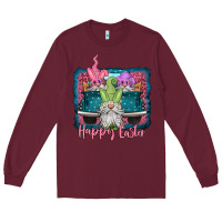Burgundy happy easter gnomes farm truck Long Sleeve Tee - Jasminsmagicworld