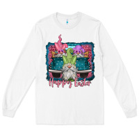 White happy easter gnomes farm truck Long Sleeve Tee - Jasminsmagicworld