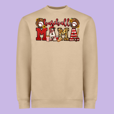 Baseball Mama Heavyweight Sweatshirt Designed By Jasminsmagicworld