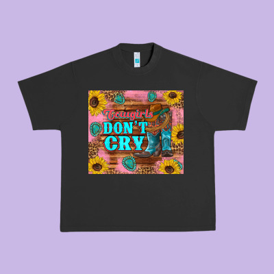 Cowgirls Don't Crty Boots Hat Sunflowers Tumbler Urban Heavy Tee Designed By Artiststas