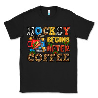 Black hockey begins after coffee ado Classic Tee - AdoDesignShop