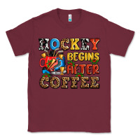 Burgundy hockey begins after coffee ado Classic Tee - AdoDesignShop