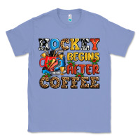 Colony Blue hockey begins after coffee ado Classic Tee - AdoDesignShop