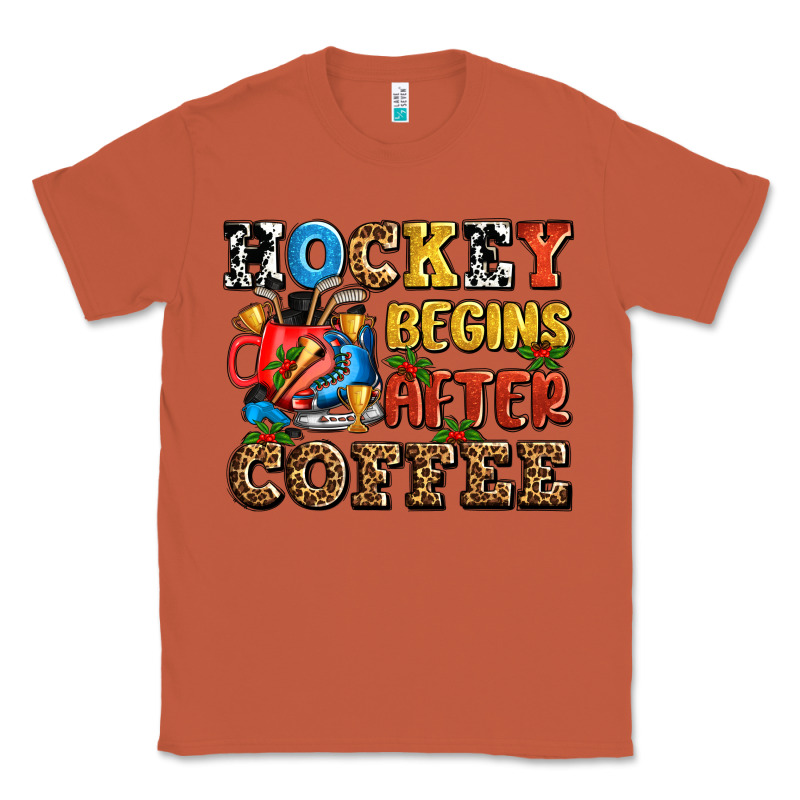 Hockey Begins After Coffee Ado Classic Tee by AdoDesignShop | Teevron