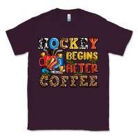 Plum hockey begins after coffee ado Classic Tee - AdoDesignShop