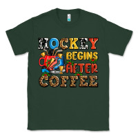 Sports Green hockey begins after coffee ado Classic Tee - AdoDesignShop