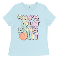Baby Blue sun's out buns out Ladies Tee - JahusDesignShop