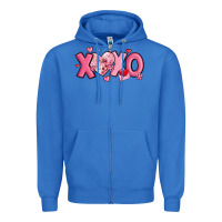 True Royal xoxo disco heart valentine's day Zipper Hoodie - MaliasSmallBusiness