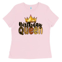 Bubblegum Pink birthday queen Ladies Tee - MaliasSmallBusiness