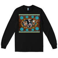 Black western baby cow turquoise gemstones  leopards Long Sleeve Tee - BarkalooDesign