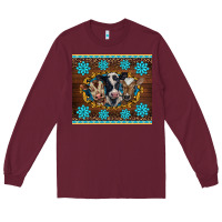 Burgundy western baby cow turquoise gemstones  leopards Long Sleeve Tee - BarkalooDesign